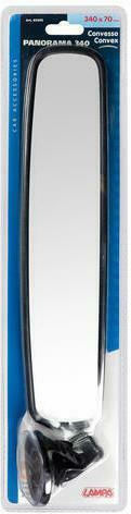 Lampa Car Interior Mirror with Suction Cup Curved Panoramic 34x7cm