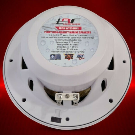 TRF Σετ Ηχεία Σκάφους 6.5" με 80W RMS Λευκό