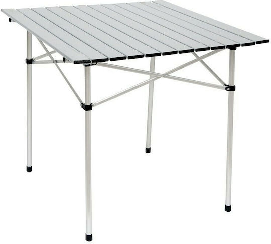 Campus Table Aluminum for Camping Foldable 70x70x70cm White