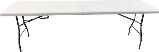 Escape Table Aluminum for Camping Foldable in Case 183x75x74cm White