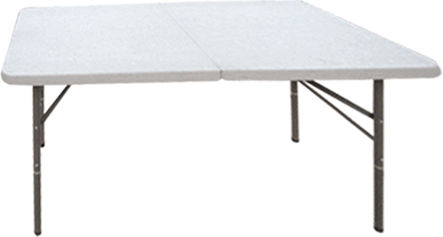Summer Club Metallic Camping Table Foldable in Case 122x61x73.5cm White