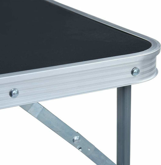 vidaXL Tabelul Metalic pentru Camping Pliabil în cazul în care 80x60x70cm Gri