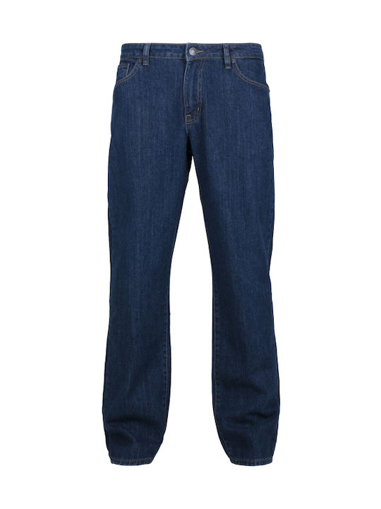 Men's Jeans Pants Loose Baggy Fit Mid Indigo