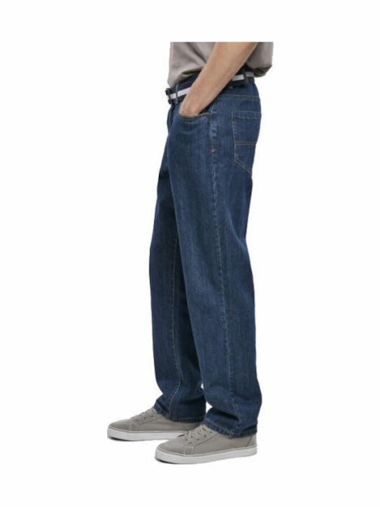 Men's Jeans Pants Loose Baggy Fit Mid Indigo