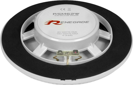 Renegade Car Audio Σετ Ηχεία Σκάφους Αδιάβροχα 6.5" με 80W RMS Λευκό