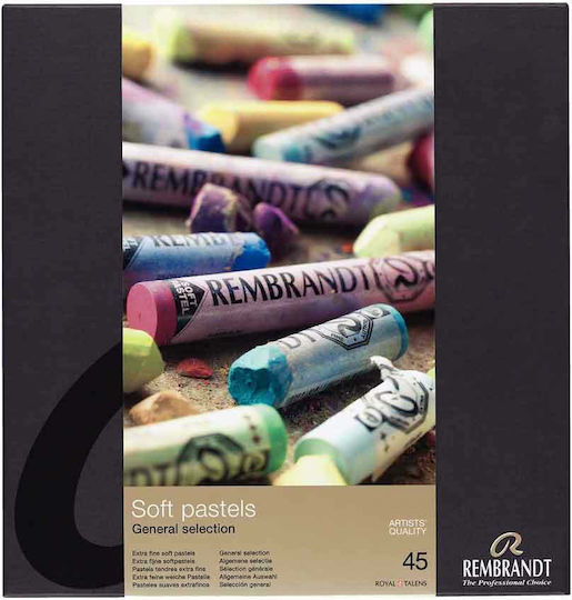 Royal Talens Rembrandt Soft Pastels General Selection Crayons Set Soft Pastel 45 Colours