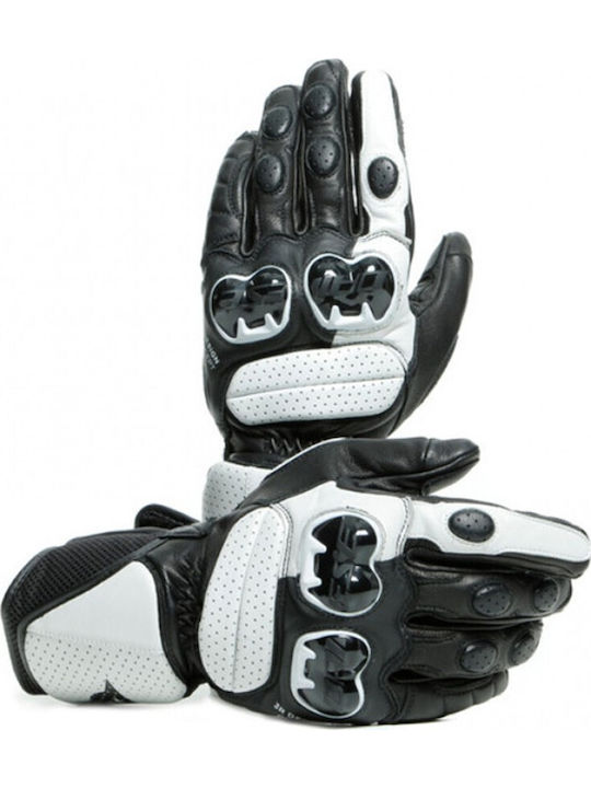 Dainese Impeto Summer Men's Motorcycle Gloves Leather Waterproof Black/White