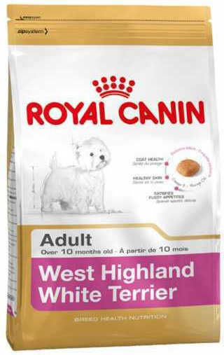 Royal Canin West Highland White Terrier Adult 3kg Dry Food for Adult Small Breed Dogs with Rice and Chicken