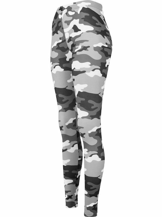 Women's Long Training Legging High Waisted Snow Camo