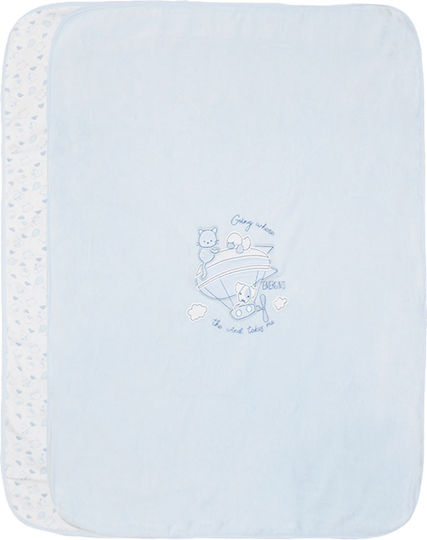 Energiers Blanket Nursery Swaddling Blankets Cotton Light Blue 70x80cm