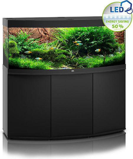 Juwel Vision 450 Fisch-Aquarium mit Kapazität von 450Es mit Beleuchtung, Heizung, Umwälzpumpe, Filter und 151x61x64cm Schwarz