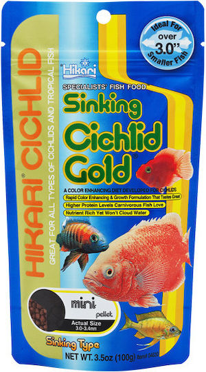 Hikari Sinking Gold Mini Pellet Hrana pentru Pestii zebre 342g