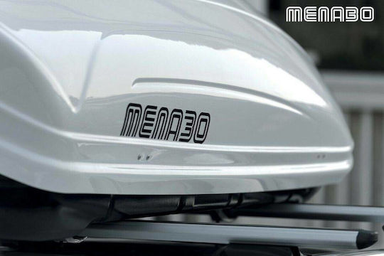 Menabo Mania Μπαγκαζιέρα Οροφής Αυτοκινήτου 460lt Λευκή Γυαλιστερή