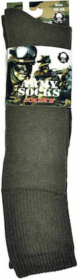 2060 Long Hunting Socks Cotton Military High Socks in Khaki color