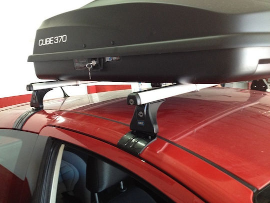 Levup Cube Car Roof Box with Single Opening and 370lt Capacity Black