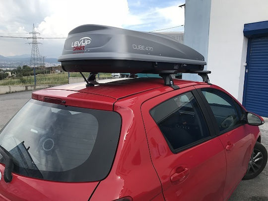 Levup Cube Μπαγκαζιέρα Οροφής Αυτοκινήτου 470lt Ασημί Matt