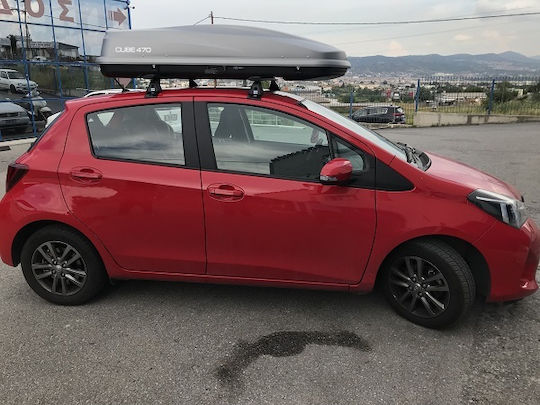 Levup Cube Μπαγκαζιέρα Οροφής Αυτοκινήτου 470lt Ασημί Matt
