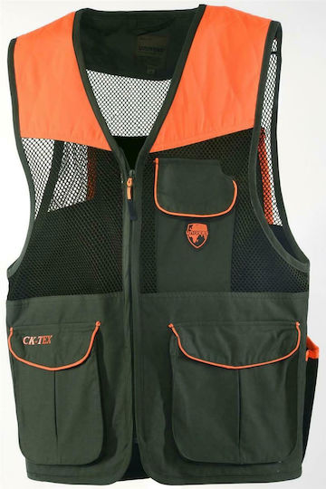 Univers Hunting Vest Net Κυνηγίου Olive/Orange Khaki