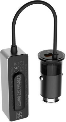 Ldnio C61 Car Charger 35W with Ports 4xUSB-A Black Color