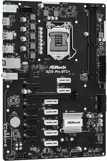 ASRock Q270 Pro BTC+ Дънна Платка ATX с Intel 1151 Сокет 90-MXBHM0-A0UAYZ