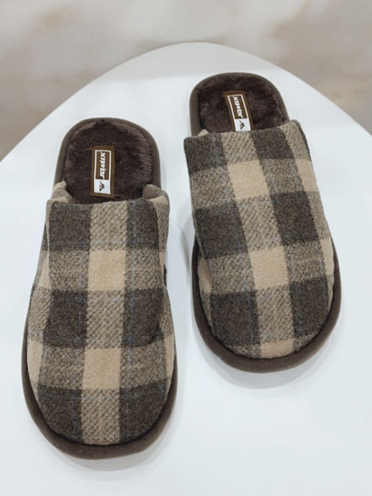 Papuci bărbați iarna cu modele Maro