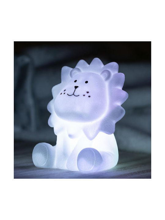 Kiokids Led Kids Decorative Lamp Lion with Color Changes White 16x8x11εκ.
