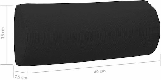 vidaXL Pernă Pentru Pat De Soare Cu Spătar Neagră 40x40cm