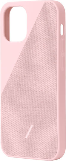 Native Union Clic Canvas Back Cover Πλαστικό / Υφασμάτινο Ροζ (iPhone 12 / 12 Pro)