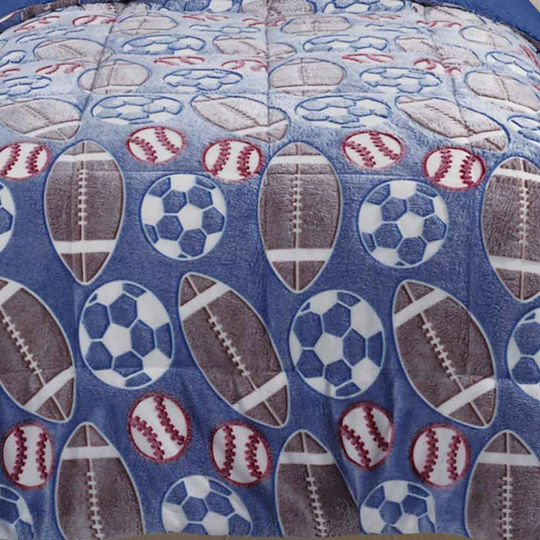 Das Home Kids Duvet Cover Glow in the Dark Single with Hollowfiber Filling 4773 Blue 160x220cm Das Home Kids Duvet Cover Glow in the Dark Single with Hollowfiber Filling 4773 Blue 160x220cm