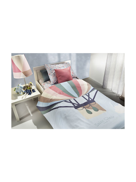 Saint Clair Παιδικό Πάπλωμα Μονό Balloons Μπλε 160x220εκ.