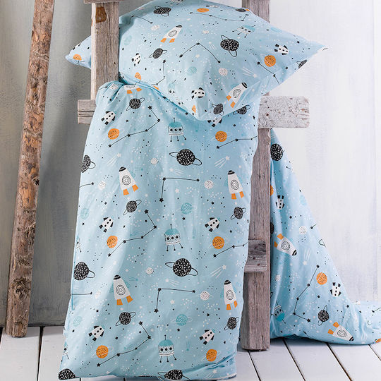 Rythmos Kids Duvet Set Single with Pillowcase Symbol Astroworld Ciel 160x240cm Rythmos Kids Duvet Set Single with Pillowcase Symbol Astroworld Ciel 160x240cm