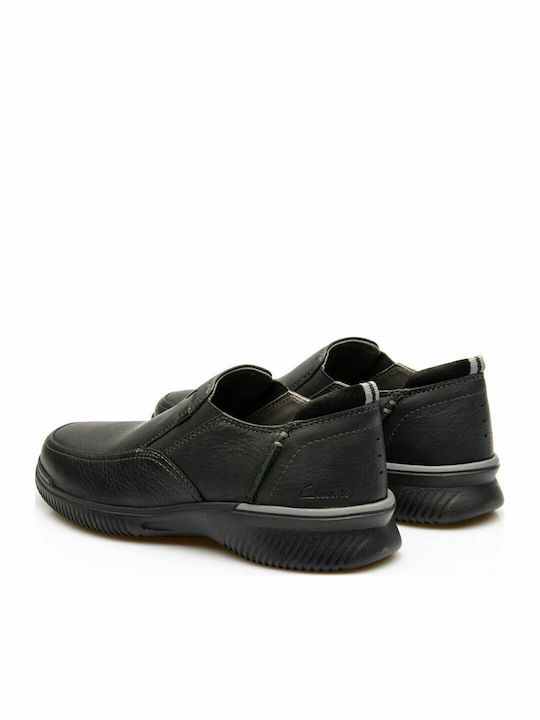 Donaway Step Leder Herren Freizeitschuhe Anatomisch Schwarz