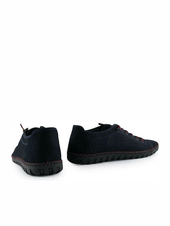 Leder Herren Freizeitschuhe Anatomisch Blau