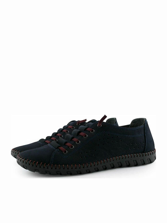 Leder Herren Freizeitschuhe Anatomisch Blau