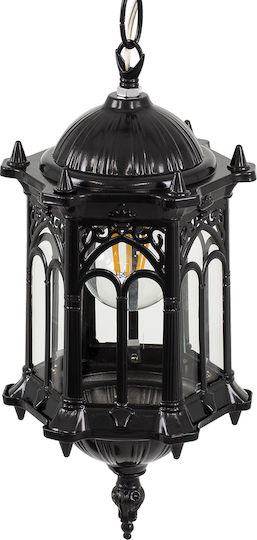 GloboStar Darcy Pendant Light Black Grid with Socket E27 16x16x32.5cm