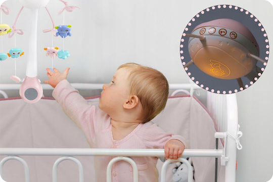 Ricokids Μόμπιλε Κούνιας με Προτζέκτορα Καρουζέλ με Προβολέα και Ήχους