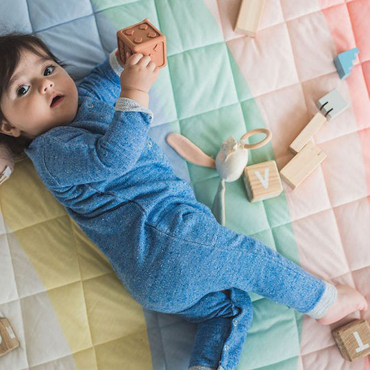 Play&go Kinder Spielmatte aus Stoff Meri Meri Mehrfarbig 120x40cm 1Stück