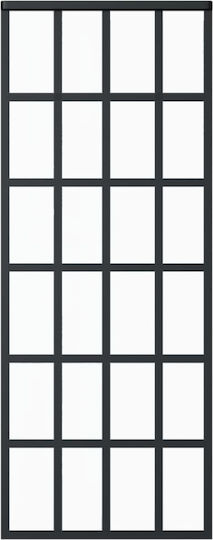 Двери Вътрешен Плъзгащи се Алуминий 151020 Black 76x205см