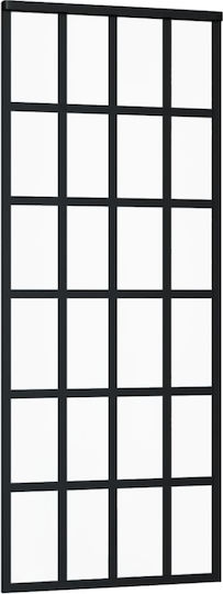Двери Вътрешен Плъзгащи се Алуминий 151020 Black 76x205см