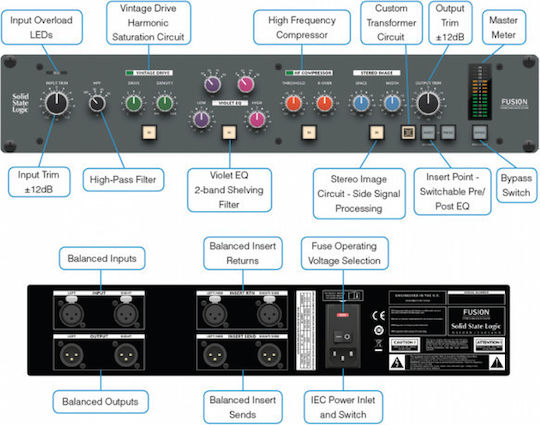 SSL Fusion Aναλογικός στερεοφωνικός επεξεργαστής 2U