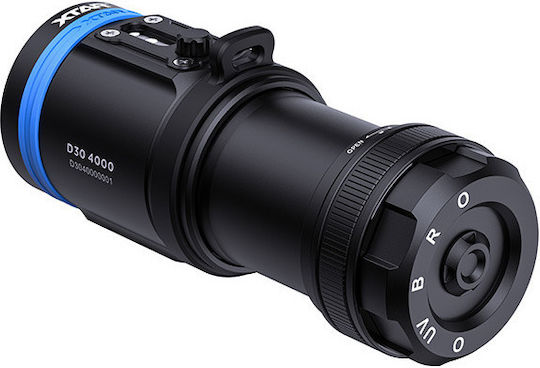 XTAR D30 Φακός Κατάδυσης LED με Φωτεινότητα 4000lm για Βάθος έως 100m