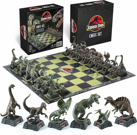 The Noble Collection Jurassic Park Chess Set Σκάκι με Πιόνια 47x47cm