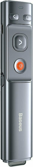 Baseus Prezentator Orange Dot cu Laser Portocaliu și Taste Slideshow în Culoare Argintiu