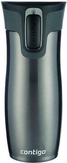 Contigo West Loop Ποτήρι Θερμός Ανοξείδωτο BPA Free 470ml Μαύρο με Επιστόμιο
