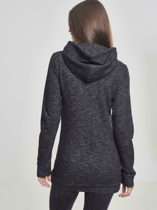 Urban Classics TB2332 Women's Long Hooded Sweatshirt Black