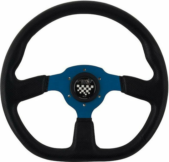 Simoni Racing Τιμόνι Αυτοκινήτου X1 Pu Τριάκτινο Λάμες Μπλε/Μαύρο