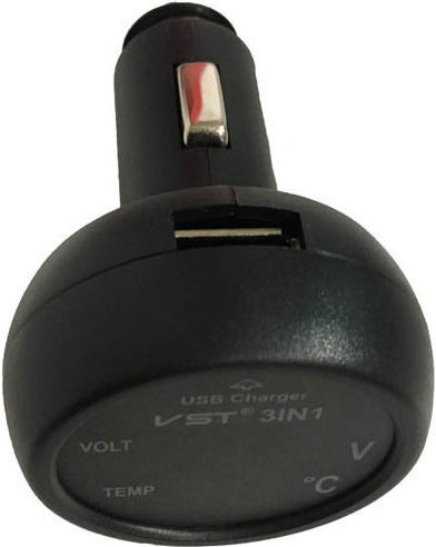 Auto Gs Car Lighter Voltmeter Digital Instrument με Θύρα Φόρτισης USB