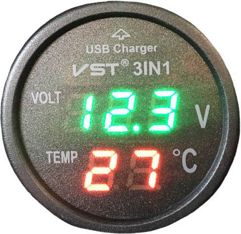 Auto Gs Car Lighter Voltmeter Digital Instrument with USB Charger