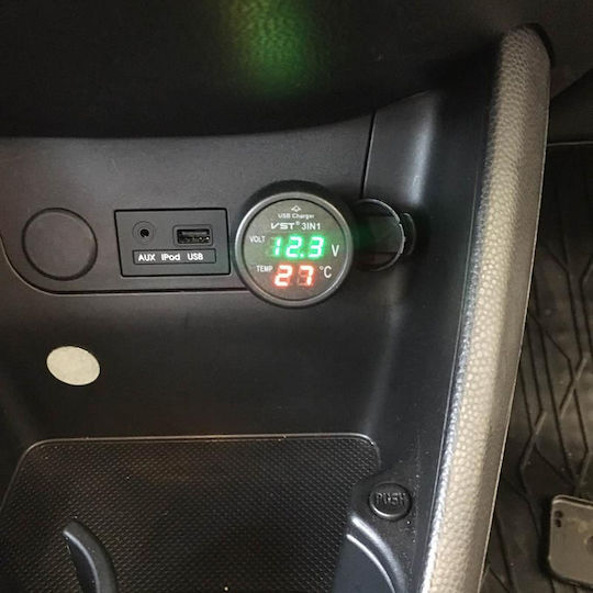 Auto Gs Car Lighter Voltmeter Digital Instrument with USB Charger