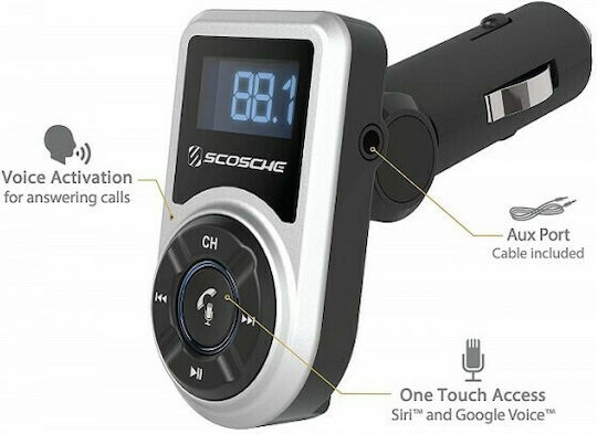Scosche FM Transmitter Αυτοκινήτου με Bluetooth / AUX / USB